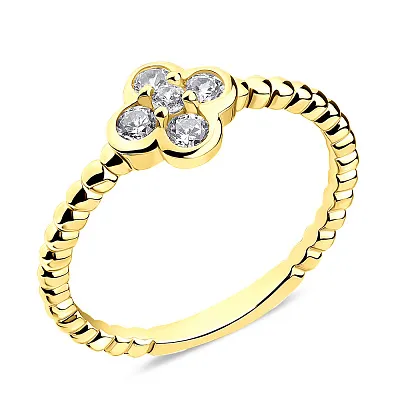 Серебряное кольцо с желтым родированием (арт. 7501/6385ж)