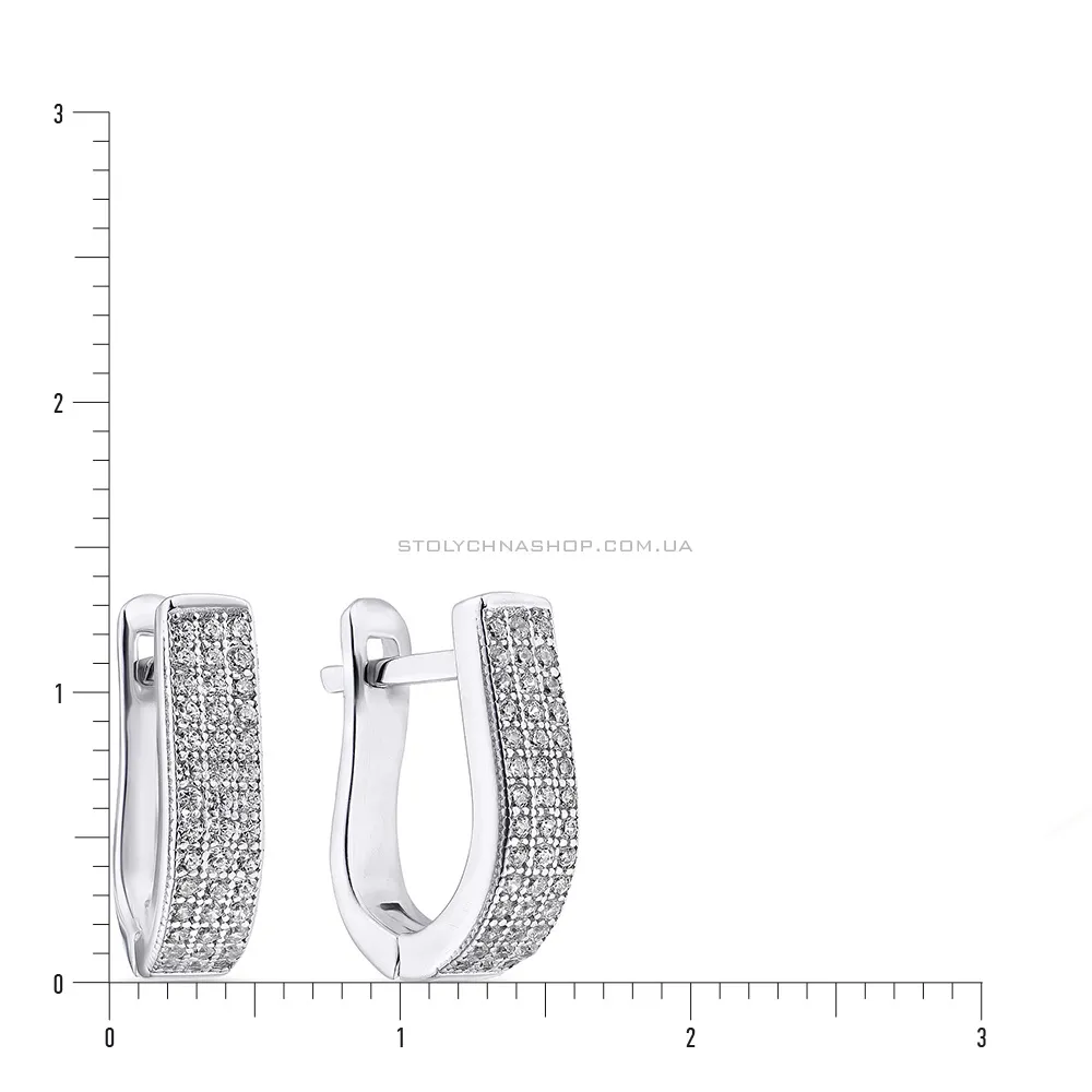 Срібні сережки з фіанітами (арт. 7502/3149)