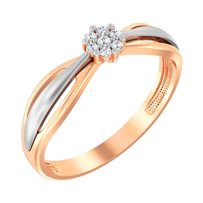 Золотое кольцо с бриллиантами (арт. К011017)