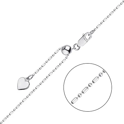 Цепочка из серебра с регулируемой длиной плетения Гольф фантазийный (арт. 03016303з)