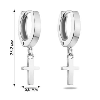 Сережки-кільця зі срібла (арт. 7502/4705/10)