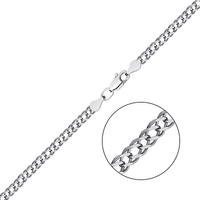 Серебряная цепочка плетения Двойной ромб (арт. 7508/3-0306.80.2)