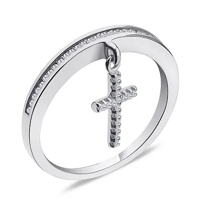 Серебряное кольцо с крестиком Trendy Style  (арт. 7501/5362)