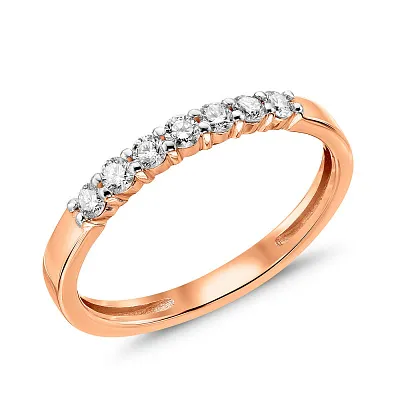 Золотое кольцо с дорожкой из бриллиантов (арт. 1108264201)