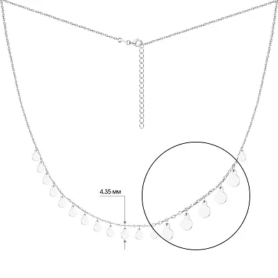 Кольє срібне «Монети» (арт. 7507/1086)