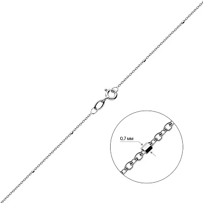 Ланцюжок з білого золота плетіння Якірне фантазійне (арт. ц3020701б)