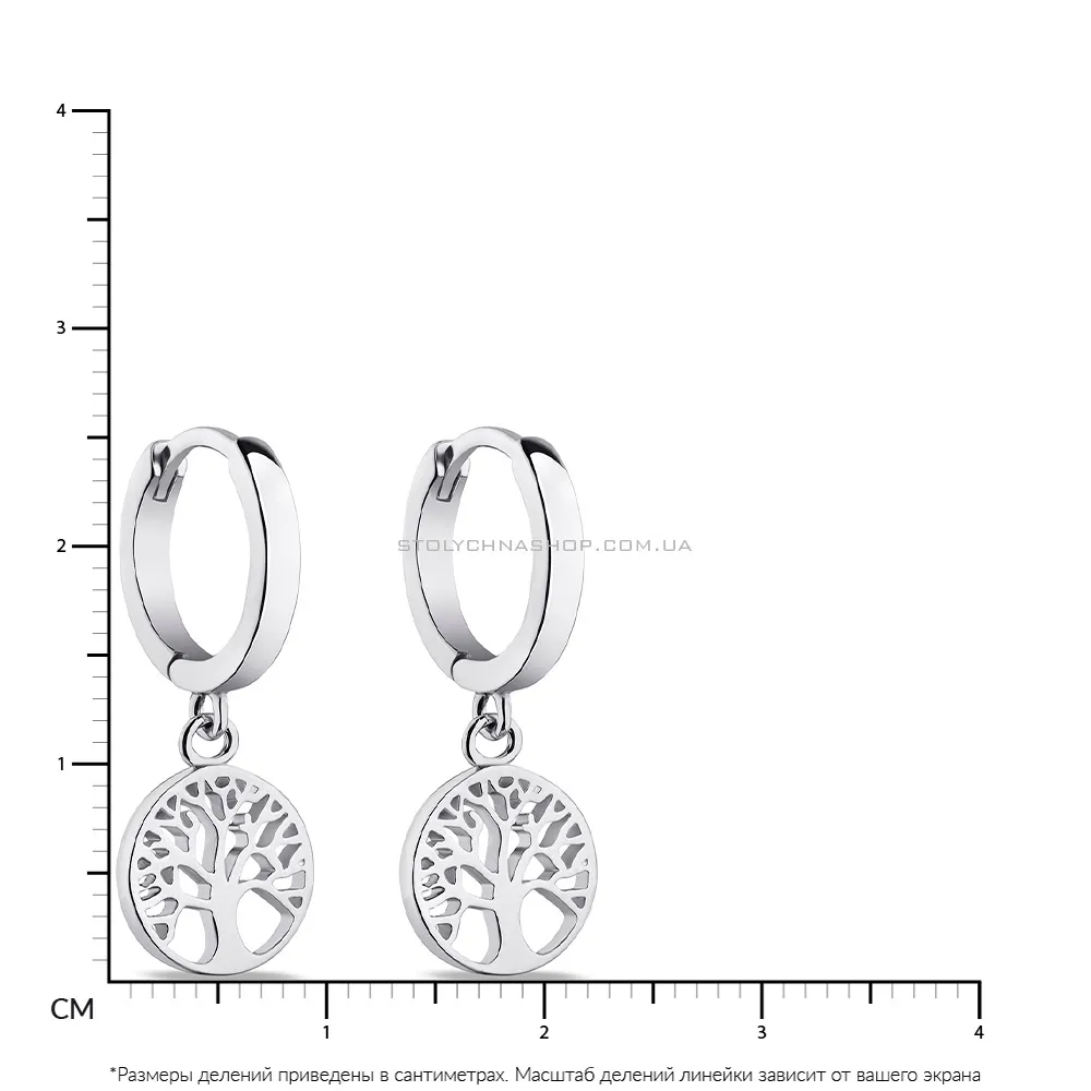 Срібні сережки-підвіски "Дерево життя"  (арт. 7502/4807/15) - 2 - цена