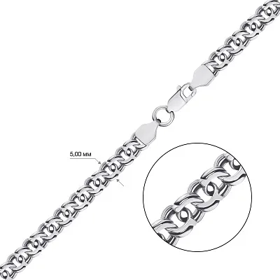 Срібний браслет в плетінні Бісмарк (арт. 7909/4102/12)