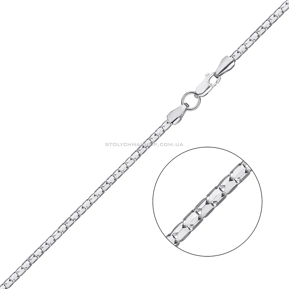 Серебряная цепочка с декоративным плетением (арт. 03017203) - цена