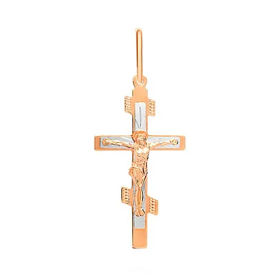 Золотой нательный крестик с распятием  (арт. 521401)