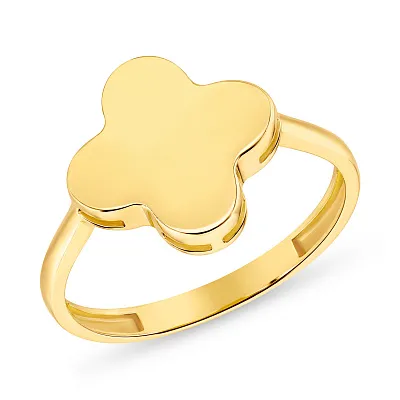 Кольцо "Клевер" из желтого золота без камней (арт. 155199ж)
