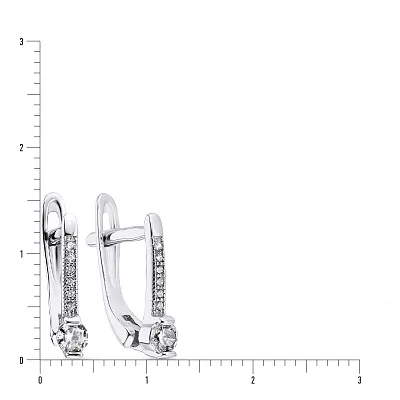 Срібні сережки з фіанітами (арт. 7502/3674)