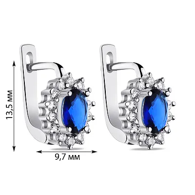 Срібні сережки з фіанітами (арт. 7502/СК2ФС/470)