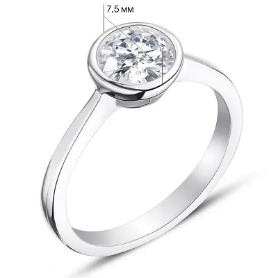 Серебряное кольцо с фианитом (арт. 7501/4495)