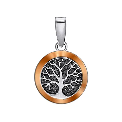 Срібний кулон «Дерево життя» з золотою накладкою (арт. 7203/774п)