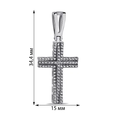 Серебряная крестик с фианитами (арт. 7503/2-0422.0.2)