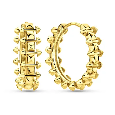 Сережки-кільця з жовтого золота (арт. 1091351/20ж)
