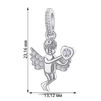 Серебряная подвеска «Ангел» с фианитами (арт. 7503/2963)