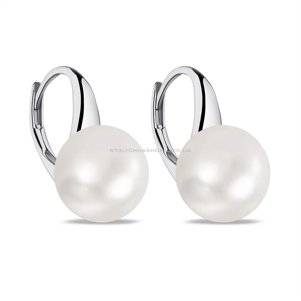 Срібні сережки з перлинами  (арт. 7502/2972/2жб) - цена