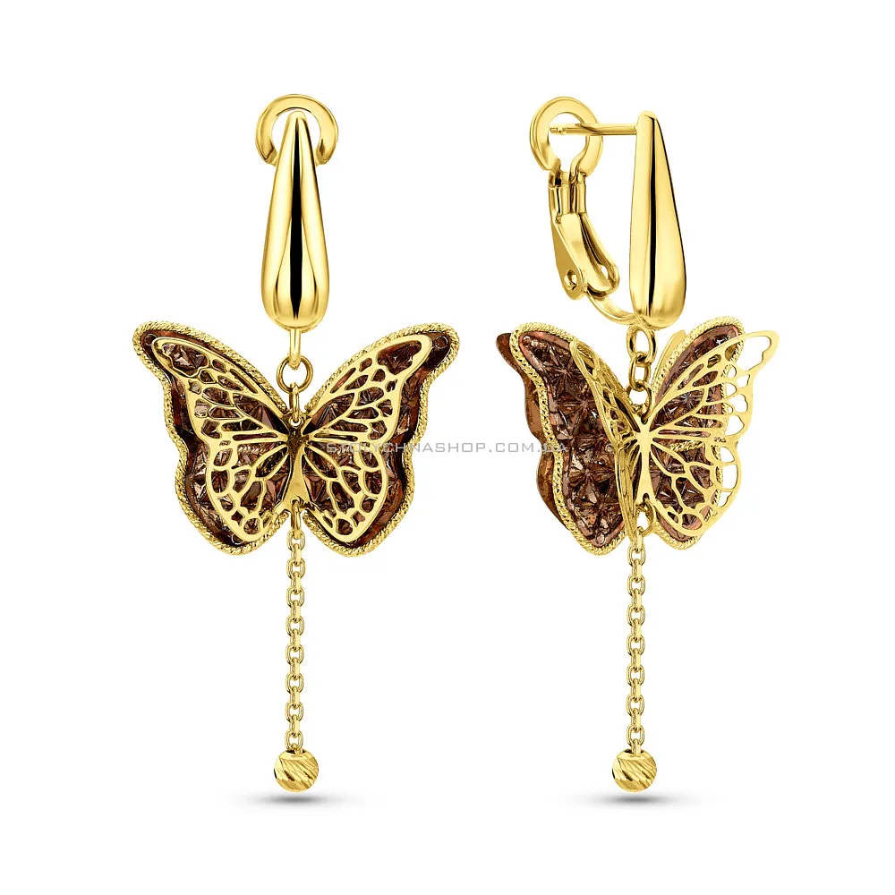 Сережки Francelli Метелики з жовтого золота (арт. 1091336жкр) - цена