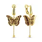Сережки Francelli Бабочки из желтого золота  (арт. 1091336жкр)