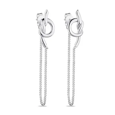 Довгі сережки Trendy Style зі срібла (арт. 7518/6130)