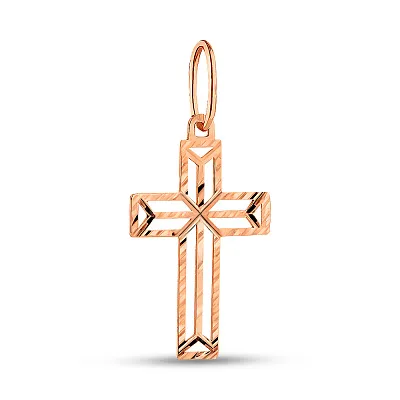 Золотой крестик с алмазной гранью (арт. 440871а)
