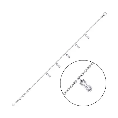 Срібний браслет з підвісками (арт. 7509/3754)