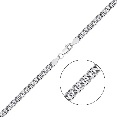 Ланцюг зі срібла плетіння подвійний бісмарк (арт. 03020433ч)