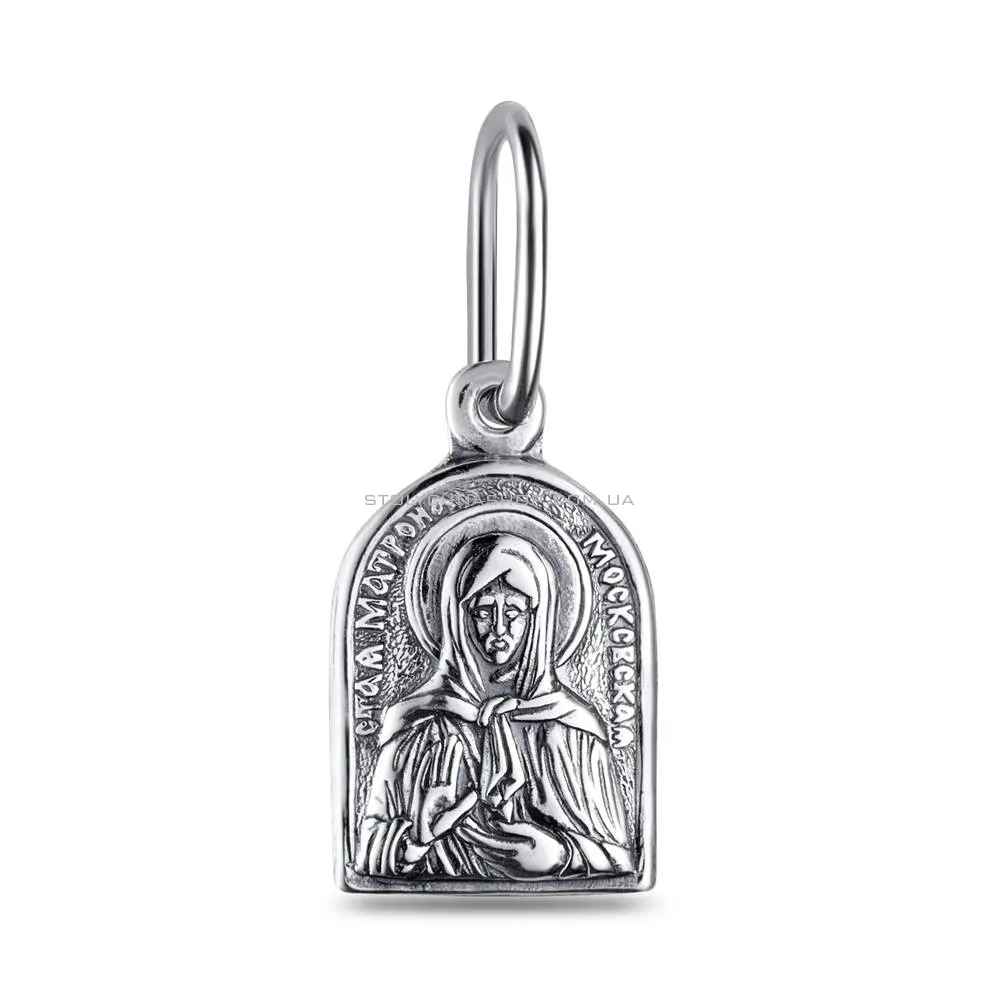 Серебряная ладанка иконка "Святая Матрона" (арт. 7917/3757-ч)