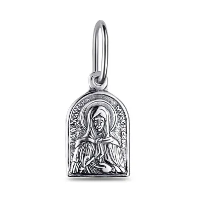 Серебряная ладанка иконка "Святая Матрона" (арт. 7917/3757-ч)