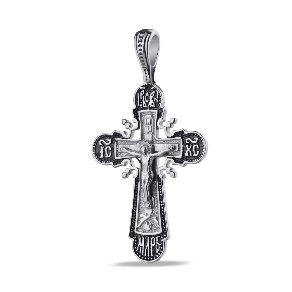Срібний хрестик «Розп'яття Христове» (арт. 7904/Кр0145ч)