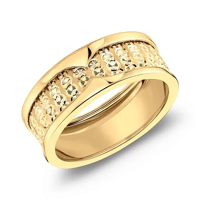 Широкое кольцо из желтого золота (арт. 155502ж)