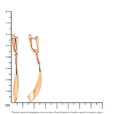 Сережки-подвески золотые  (арт. 107332кб)