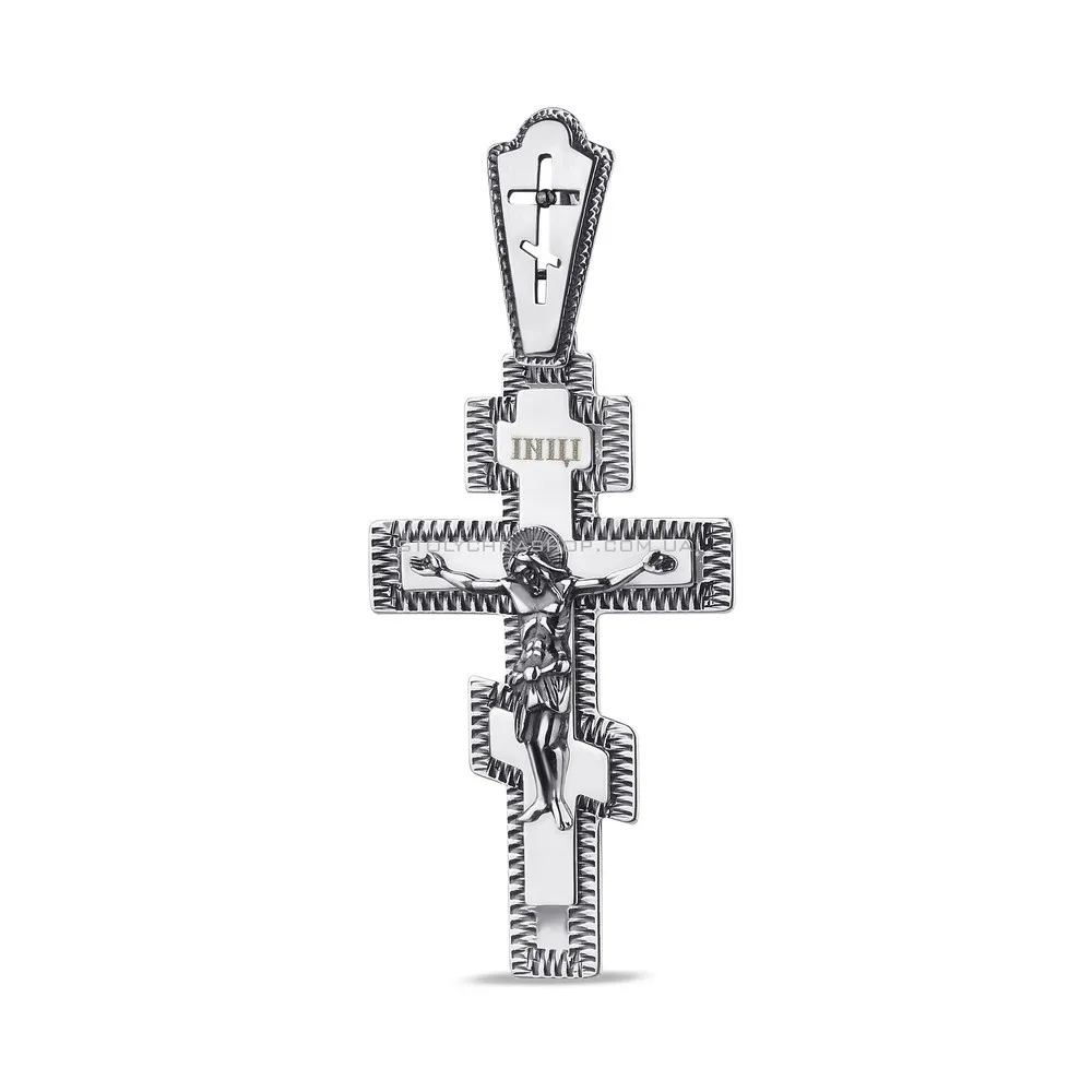 Срібний православний хрест (арт. 7904/311095-Ч)
