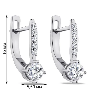 Срібні сережки з фіанітами (арт. 7502/4412)