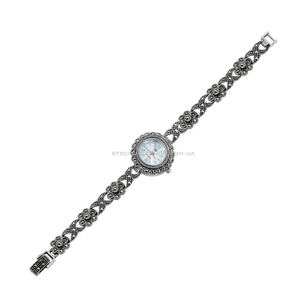 Годинник зі срібла з марказітами (арт. 7426/267мрк) - цена