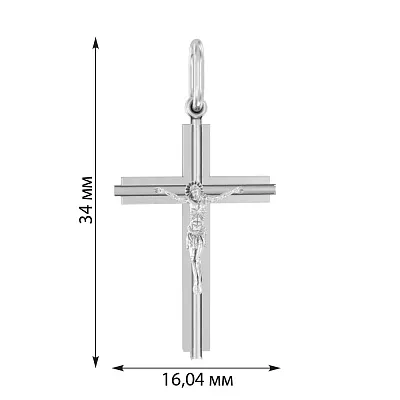 Золотий натільний хрестик з розп'яттям (арт. 501355б)