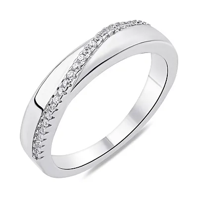 Серебряное кольцо с дорожкой из фианитов (арт. 7501/6928)