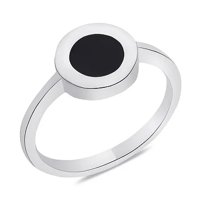 Серебряное кольцо с ониксом (арт. 7501/4746о)