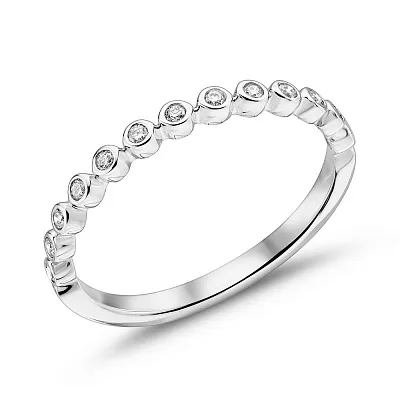 Золотое кольцо с дорожкой из бриллиантов  (арт. К341409010б)