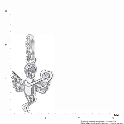 Серебряная подвеска «Ангел» с фианитами (арт. 7503/2963)