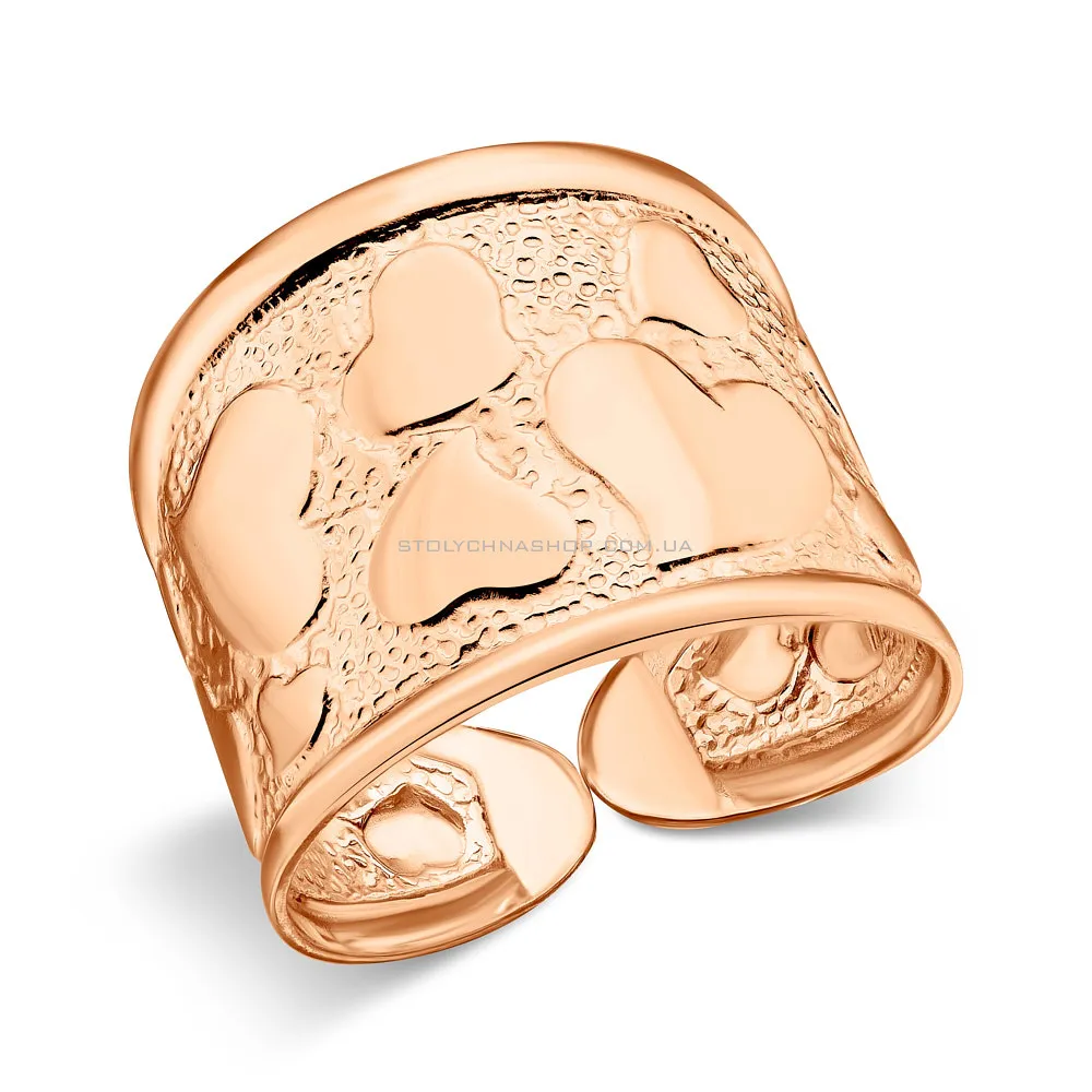 Безразмерное кольцо из красного золота  (арт. 156285) - цена