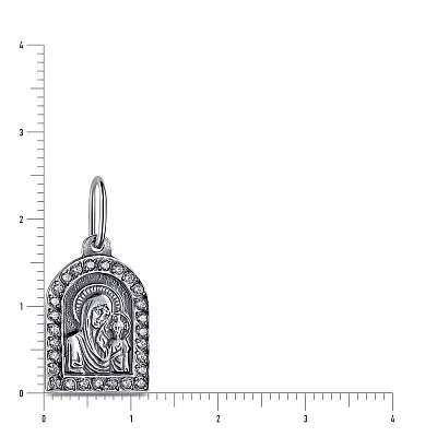 Серебряная ладанка иконка Божья Матерь «Казанская» (арт. 7917/3312-ч)