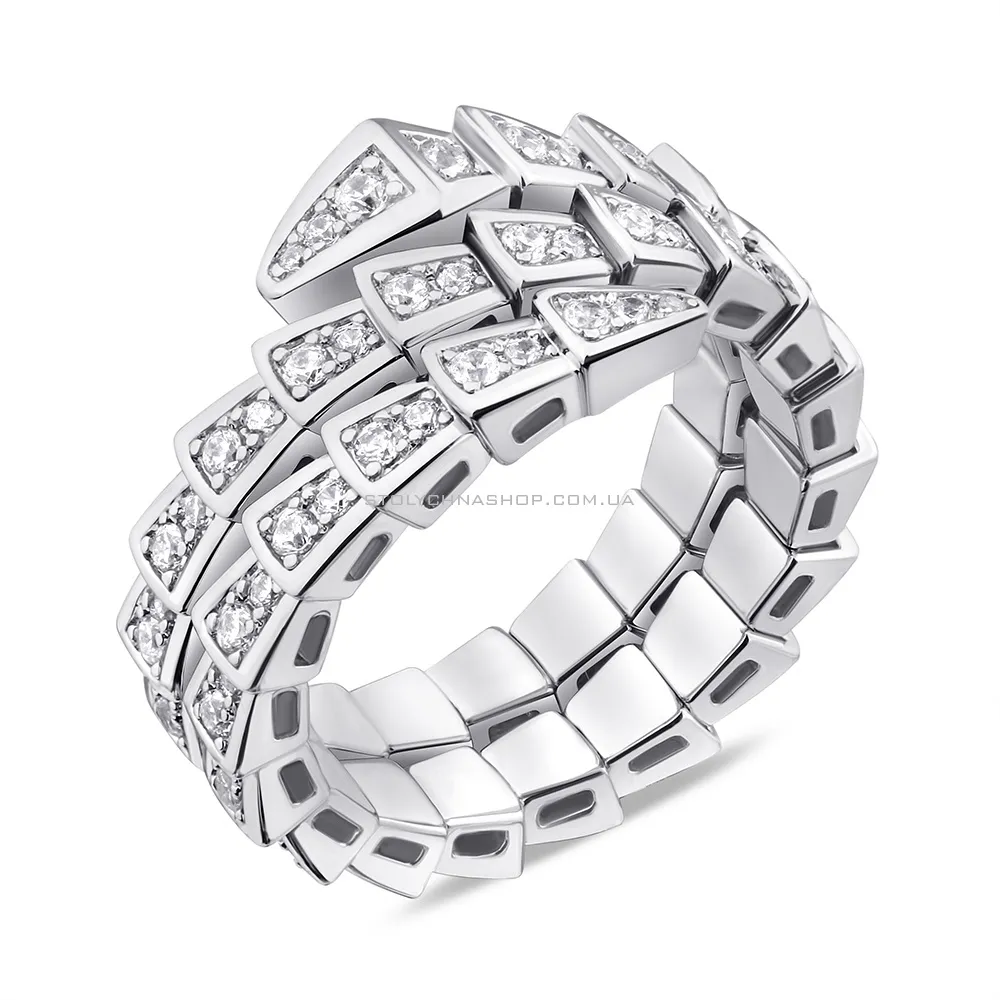 Серебряное кольцо с фианитами (арт. 7501/5951) - цена