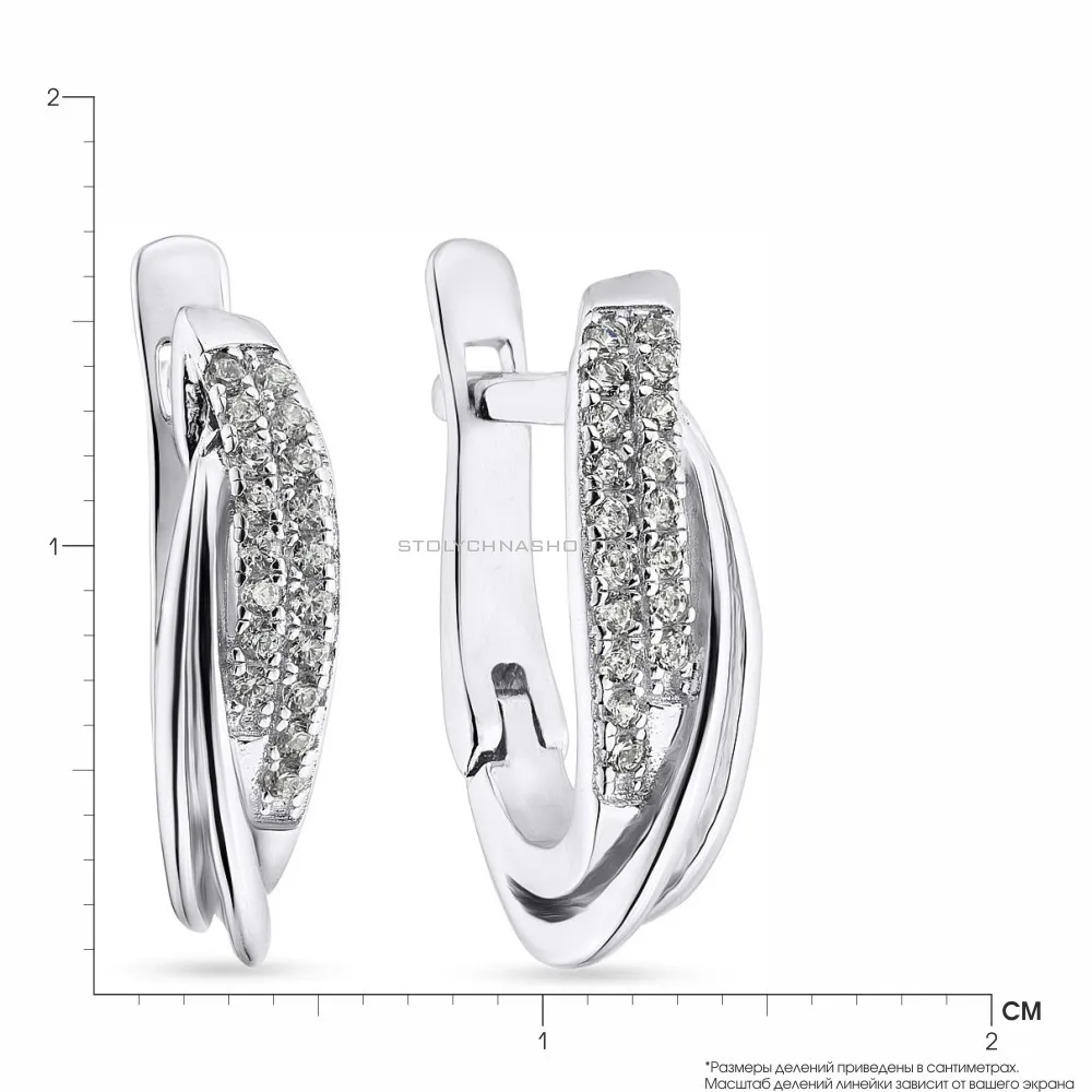 Срібні сережки з фіанітами (арт. 7502/3567)