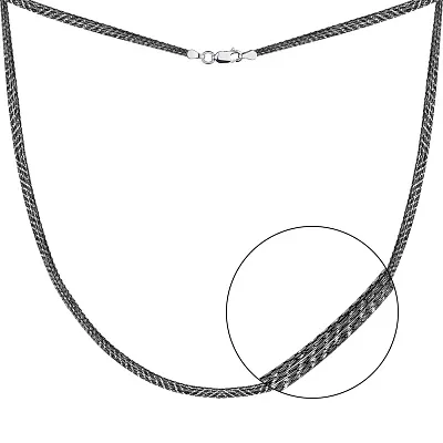 Серебряное колье с черным родированием (арт. 7507/1592бч)