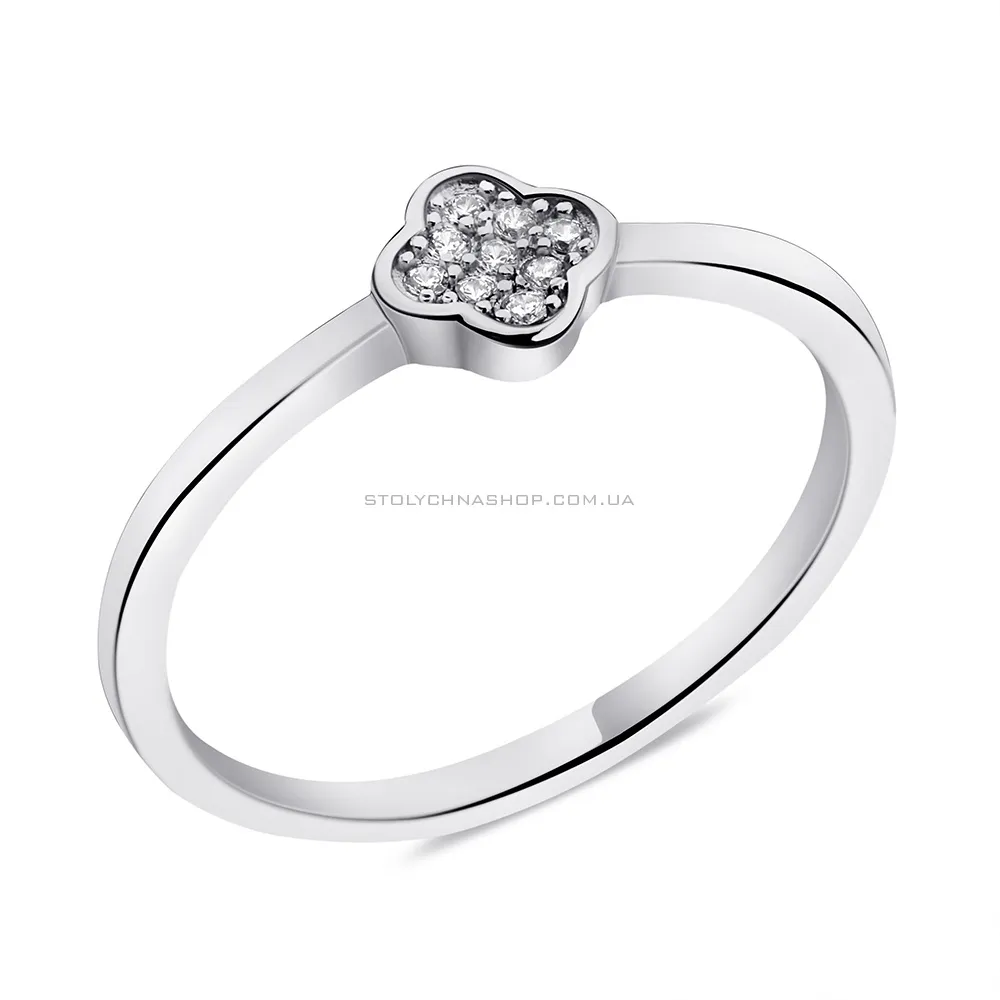 Серебряное кольцо с фианитами (арт. 7501/6570) - цена