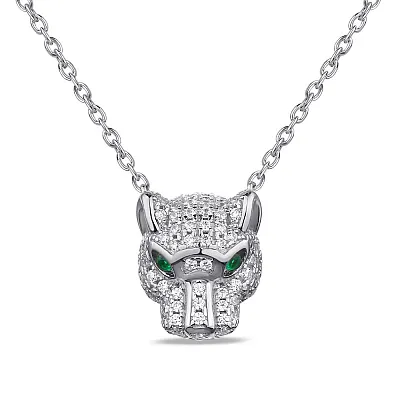 Серебряное колье "Пантера" (арт. 7507/1583аз)