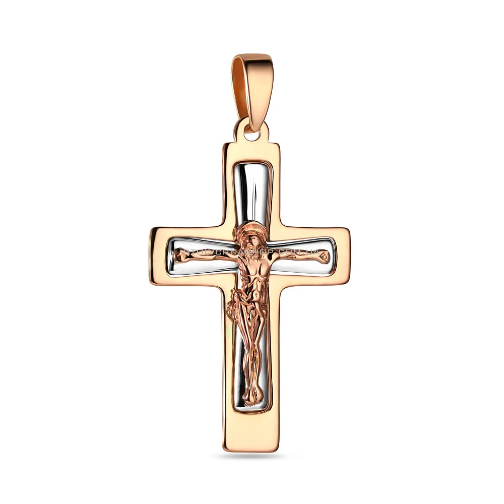 Крестик из красного золота «Духовное возрождение» (арт. 501377кб)